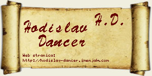 Hodislav Dancer vizit kartica